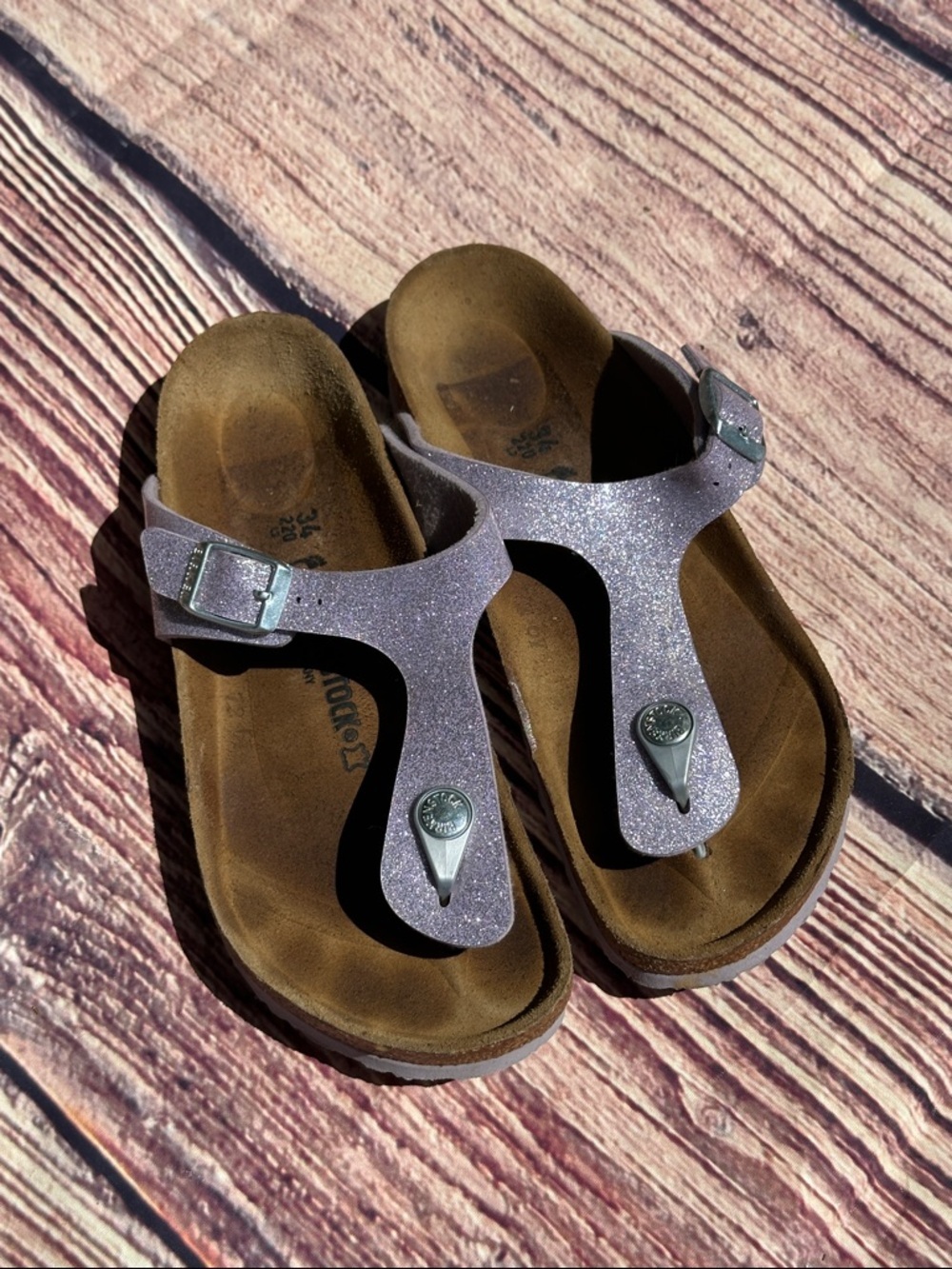 Kids Glitter Thong Sandals in Light Purple - Comfortable Everyday Wear